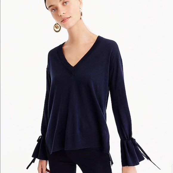 J. Crew Merino Wool Sweater Bell Sleeves - Picture 5 of 5